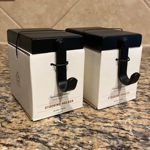 Hearth & Hand Black Stocking Holder Set